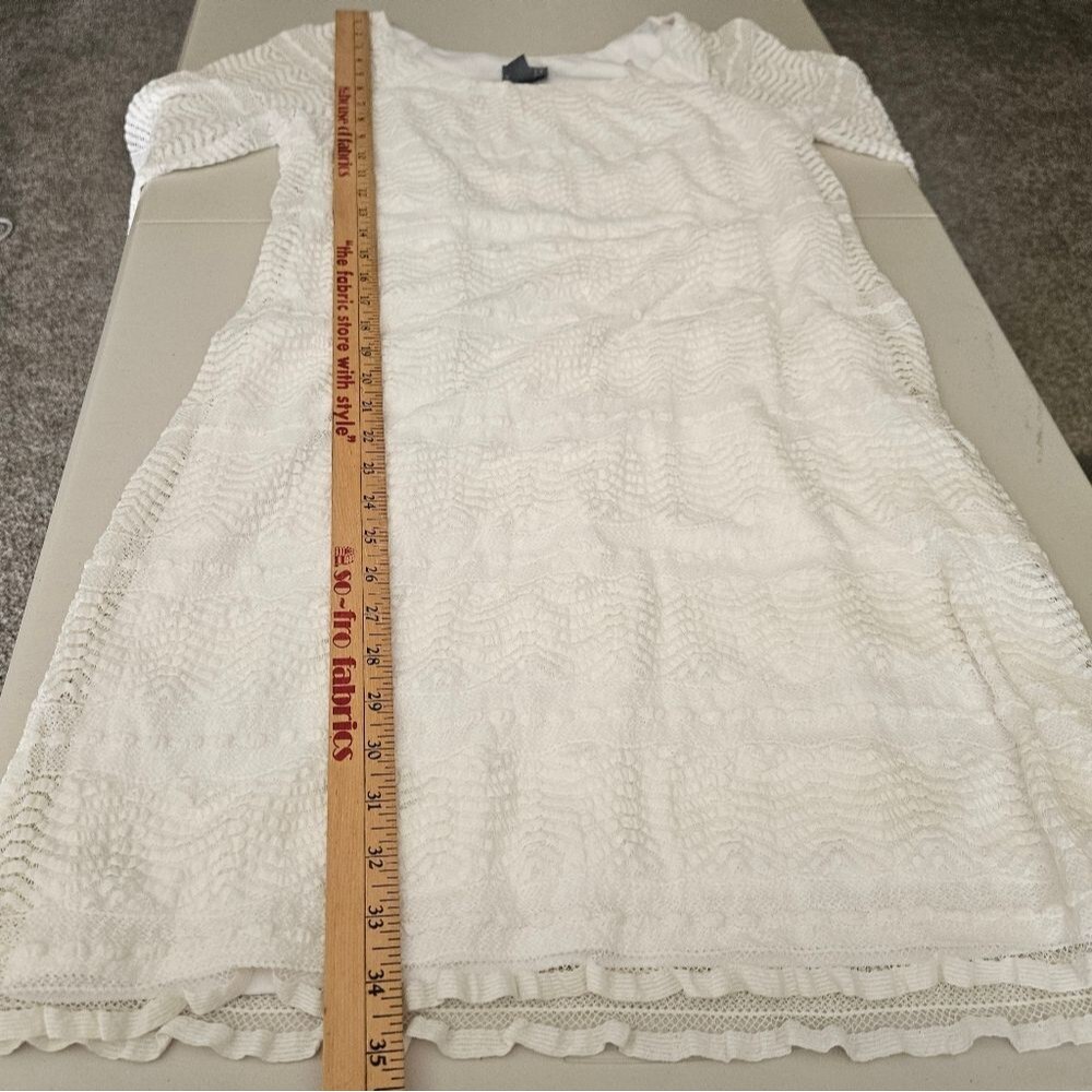 Rabbit Rabbit Rabbit Designs White Lace Shift Dress Size 10 - Picture 10 of 12